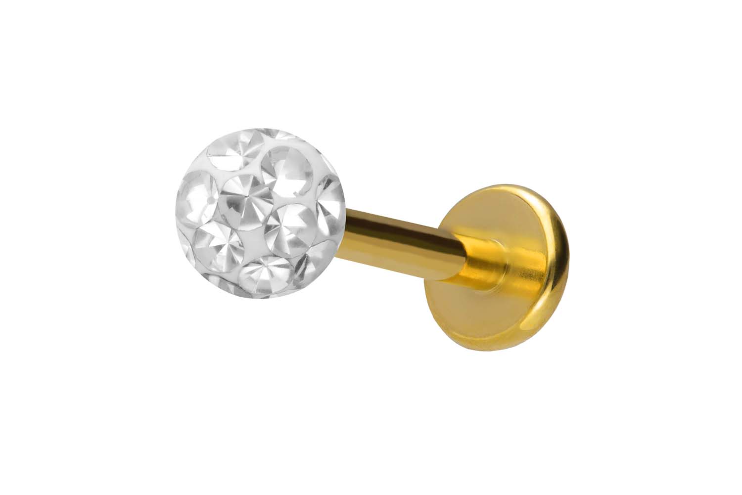 Titan Labret Piercing mit Innengewinde EPOXY-KUGEL